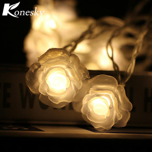 10-LED Love Rose LED String Lighting Night Light Flower fairy lights Party Wedding Christmas Fairy Decor