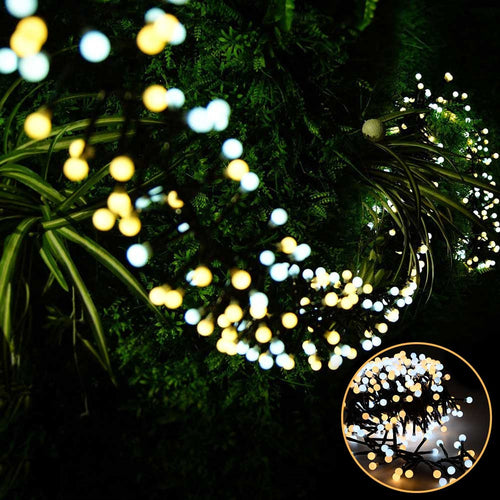 LITAKE 400 LEDs LED String Lights 26ft Double Color Decorative String Lights Water-Resistant Christmas Decorative Lights (Warm White+White)