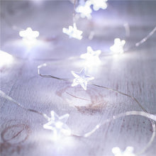 Charger l&#39;image dans la galerie, LED Star Copper Wire String Lights LED Fairy Lights Christmas Wedding decoration Lights Battery Operate twinkle lights 30pcs 3M